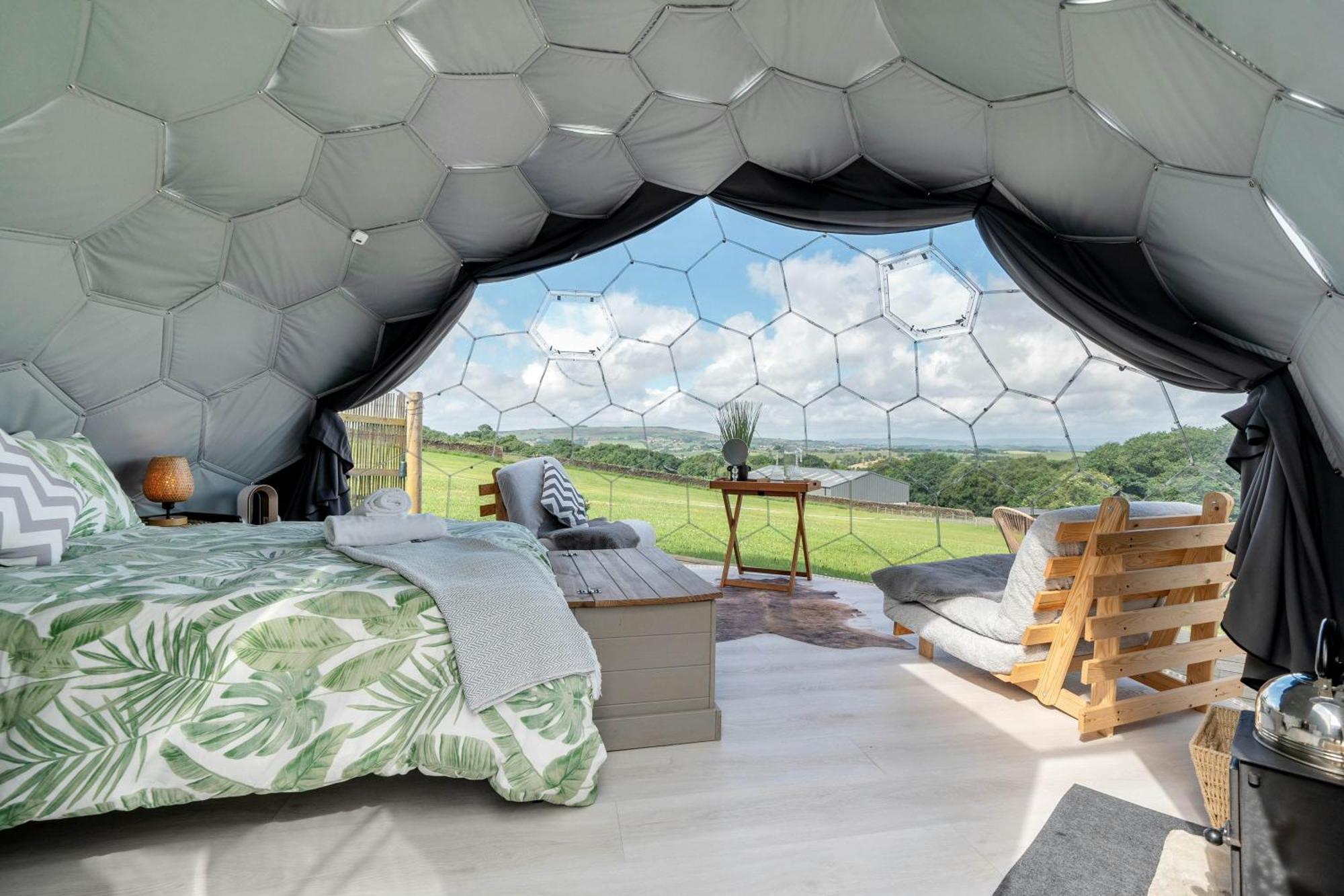 Deerstone Glamping-Boulsworth Hill Dome Hot Tub Hotel Earby Exterior foto